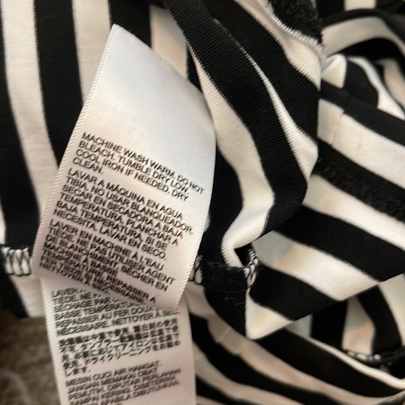 Bebe Striped Peplum Dress with Exposed Zipper - Picture 6 of 6